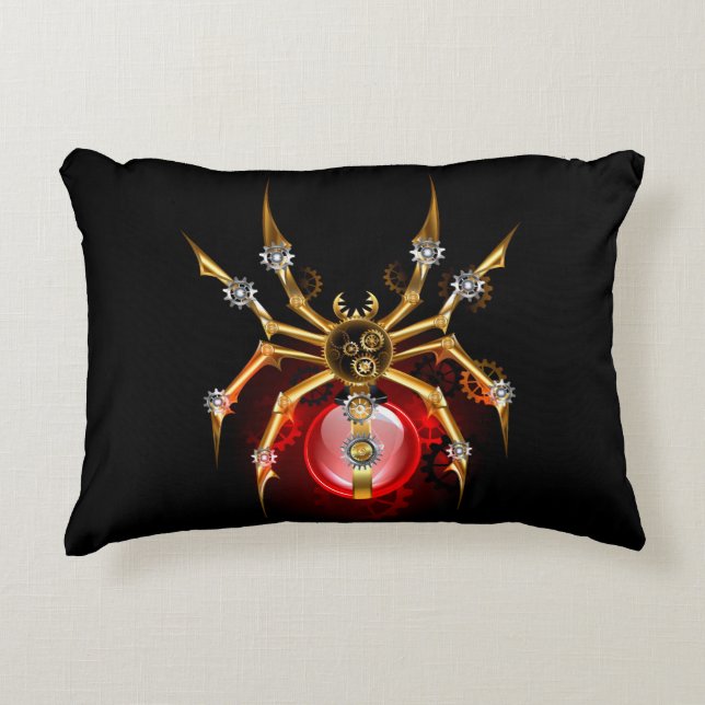 Coussins Décoratifs Araignée en vapeur noire (Devant)