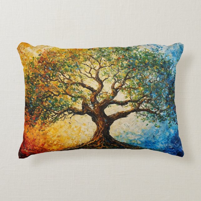 Coussins Décoratifs Arbre de connaissances - Peinture à l'huile (Devant)