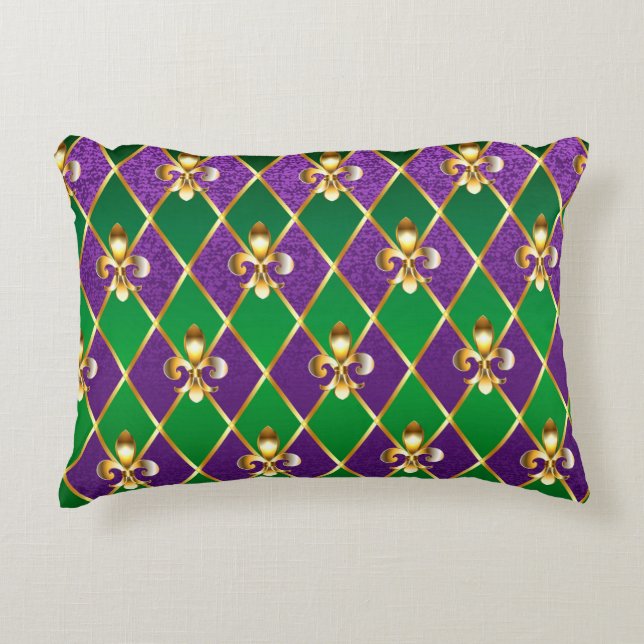 Coussins Décoratifs Arrière - plan de bijoux Mardi Gras (Devant)