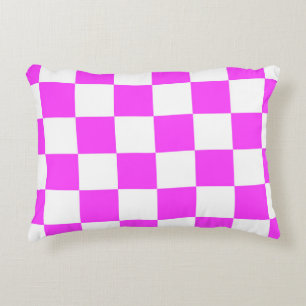 Coussins Décoratifs arrière - plan de tuiles motif À damiers. Blanc et