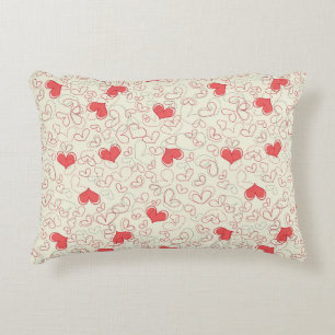 Coussins Décoratifs Arrière - plan mignon de coeurs