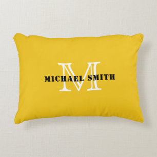 Coussins Décoratifs Arrière - plan Monogram Deep Lemon