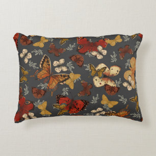 Coussins Décoratifs Arrière - plan Motif gris papillon