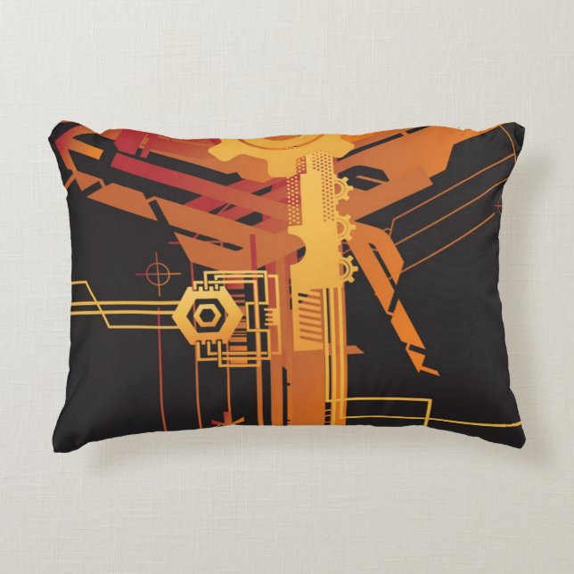 Coussins Décoratifs Arrière - plan tramé technique (Devant)