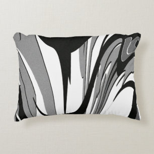 Coussins Décoratifs Art en forme noir et blanc