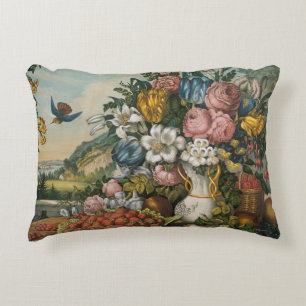 Coussins Décoratifs Art floral et fruitier de style victorien vintage