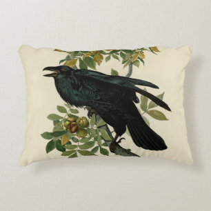 Coussins Décoratifs Audubon Raven Oiseau classique