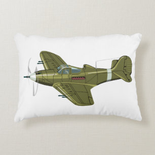 Coussins Décoratifs Avion de chasseur rétro-dessiné