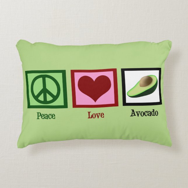 Coussins Décoratifs Avocats d'amour de paix (Devant)