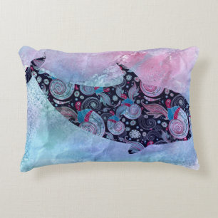 Coussins Décoratifs Baleine ornementale de silhouette