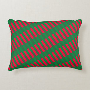 Coussins Décoratifs Bandes rouges et vertes