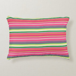 Coussins Décoratifs Bandes vert rose pâle