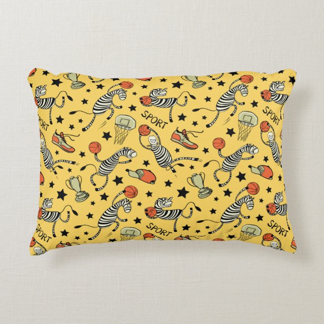 Coussins Décoratifs Basketball game seamless pattern with doodle cute  (Devant)