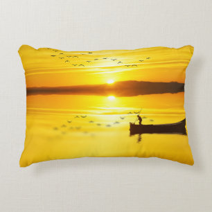 Coussins Décoratifs Bateau traditionnel de pêcheurs Sunrise