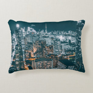 COUSSINS DÉCORATIFS BÂTIMENTS DE LA VILLE EN HAUT DE LA VUE