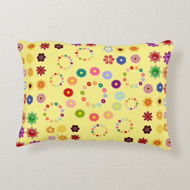 Coussins Décoratifs Beaucoup de fleurs (Dos)