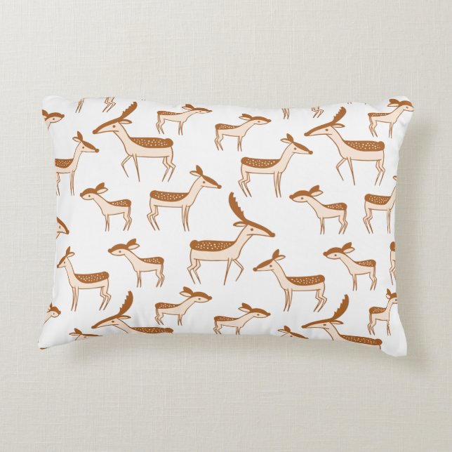 Coussins Décoratifs Bébé mignon cerf et famille (Dos)