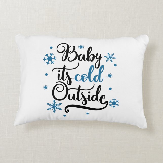 Coussins Décoratifs bébé son froid dehors (Dos)