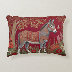 Coussins Décoratifs Belle campagne rouge âne gris