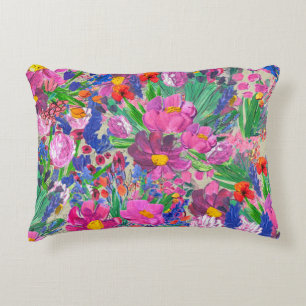 Coussins Décoratifs Belles fleurs : papier peint Fleur sauvage aquarel