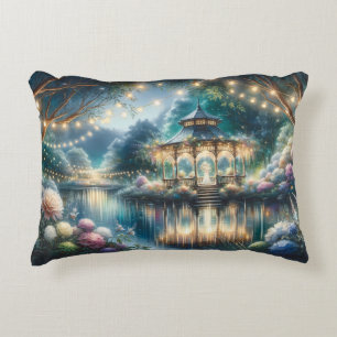 Coussins Décoratifs Belvédère du jardin enchanté, reflet du crépuscule