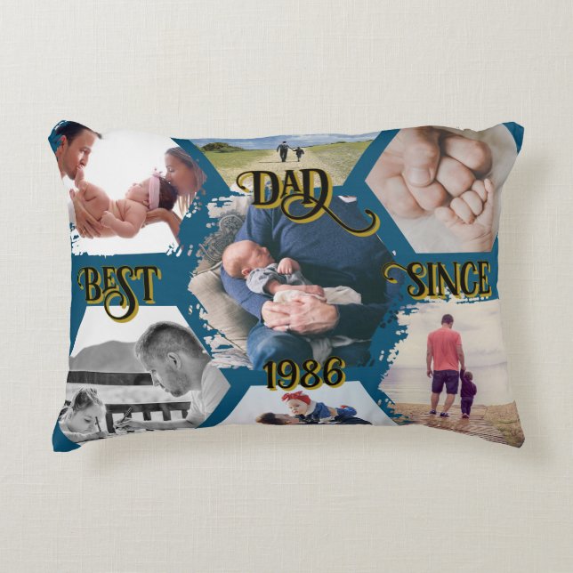 Coussins Décoratifs  "Best Dad Since" personalizable (Devant)