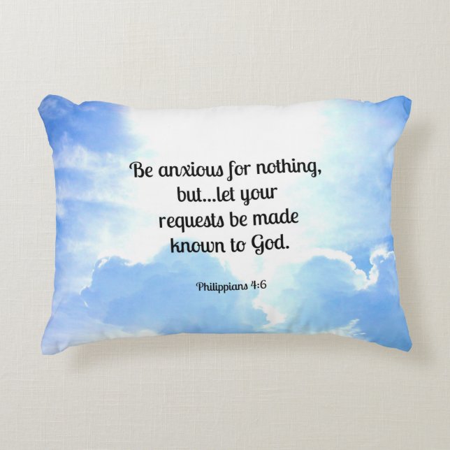 Coussins Décoratifs Bible Verse, Philippines 4:6 (Devant)