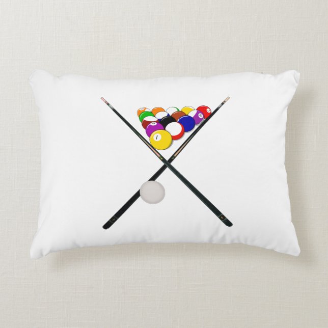 Coussins Décoratifs Billard et billes de piscine (Devant)