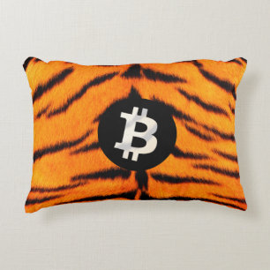 Coussins Décoratifs Bitcoin Animal (Tigre, Style 1)