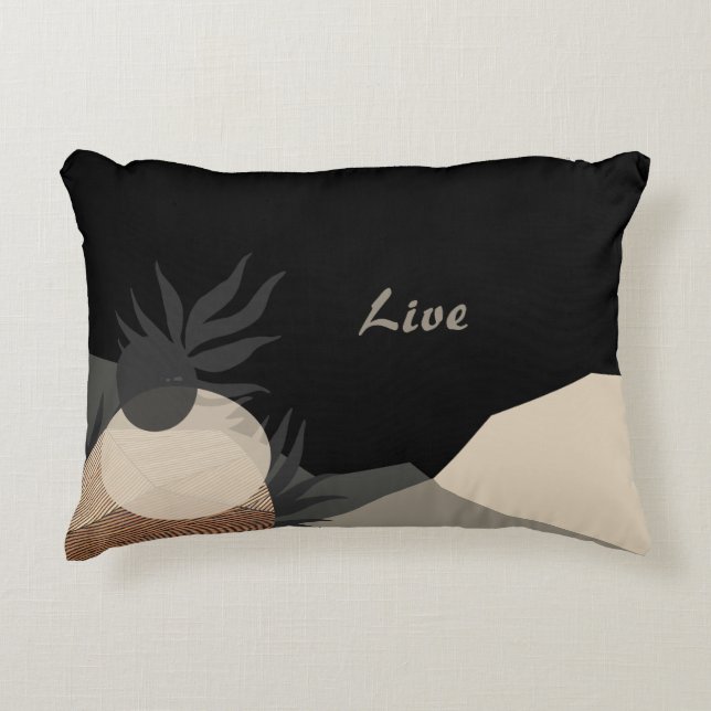 Coussins Décoratifs Black Minimalist Boho Earth Tones  (Devant)