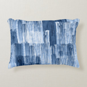 Coussins Décoratifs Bleu Aquarelles : Motif géométrique