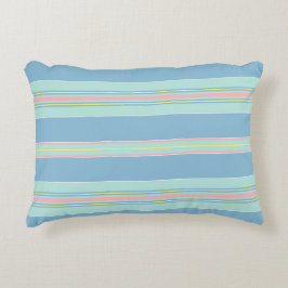 Coussins Décoratifs Bleu côtier et mousse de mer Vert rayé