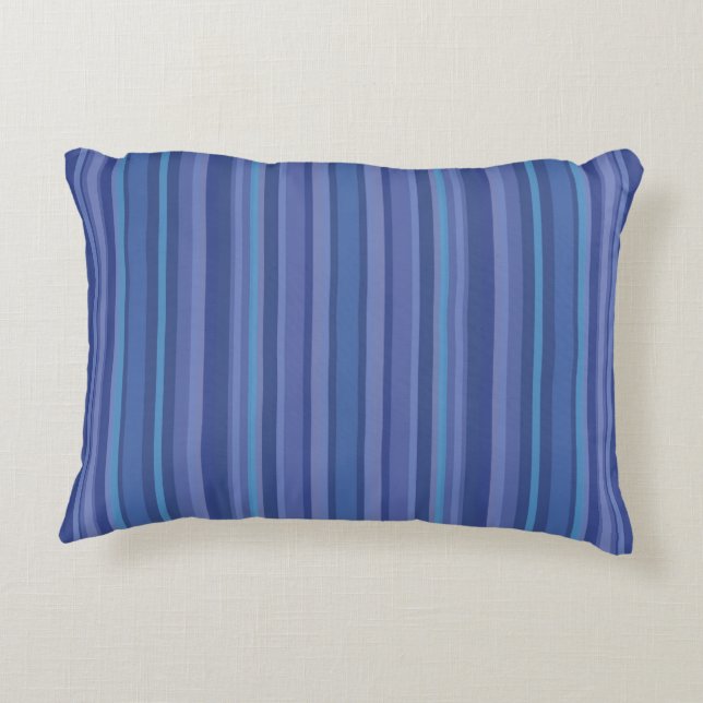 Coussins Décoratifs Bleu moderne bande pourpre (Dos)