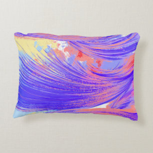 Coussins Décoratifs Bleu rose Abstrait stylé