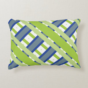 Coussins Décoratifs Bleu vert et blanc