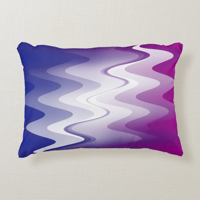 Coussins Décoratifs Bleu violet blanc (Devant)