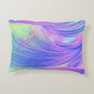 Coussins Décoratifs Bleu violet élégant Abstraits plumes