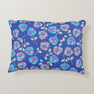 Coussins Décoratifs Blue and Purple Floral Pattern