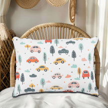 Boho Enfants Voitures, Arbres et Nuages Motif