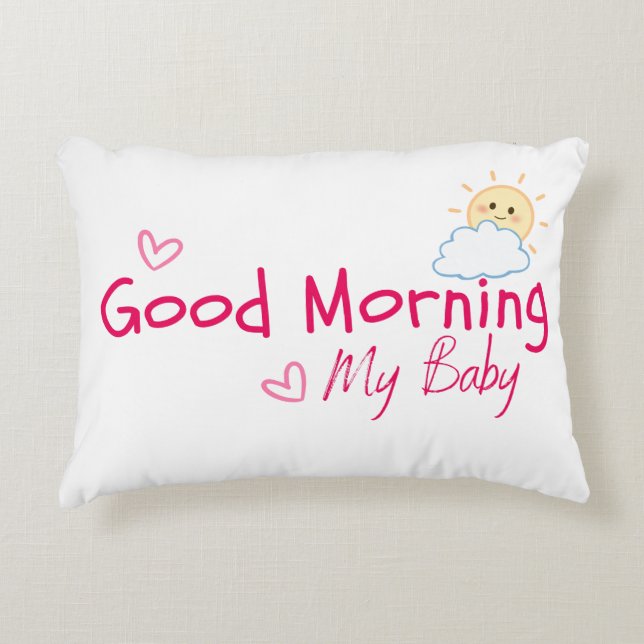 Coussins Décoratifs Bonjour, mes dessins pour bébé (Devant)