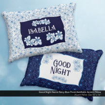 Bonne Nuit Nom Bleu Marine Floral Esthétique