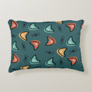 Coussins Décoratifs Boomerangs atomique Starburs Turquoise
