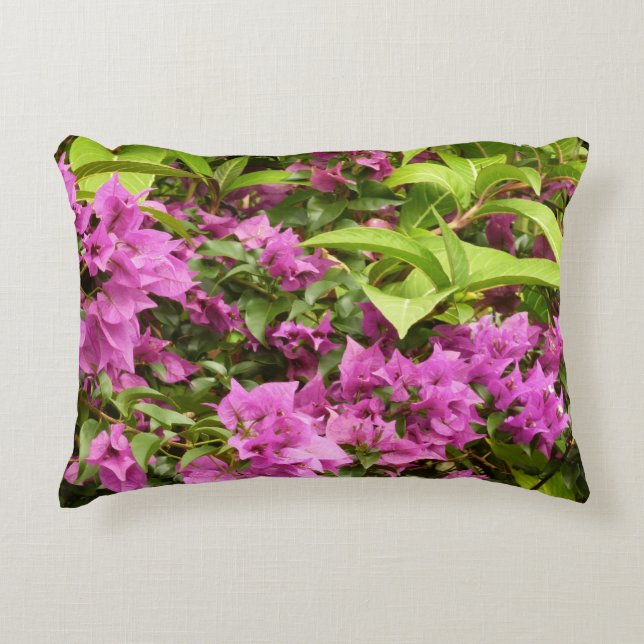 Coussins Décoratifs Bougainvillées tropicales violettes (Devant)