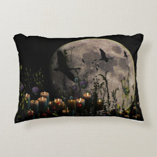 Coussins Décoratifs bougie de Pleine lune botanique