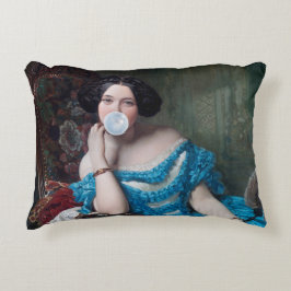 Coussins Décoratifs Boule de gomme Diva en satin bleu