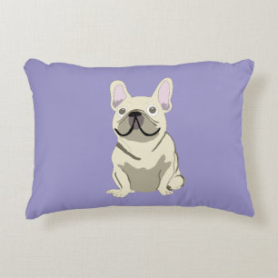 Coussins Décoratifs Bouledogue français crème,