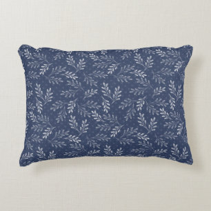 Coussins Décoratifs Brindilles blanches sur le bleu.