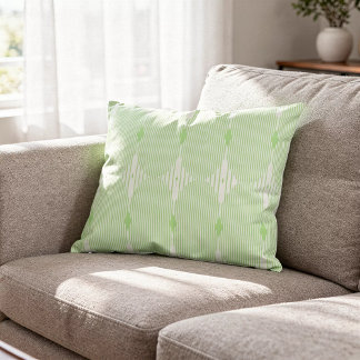 Coussins Décoratifs Brutalist Pulse : Pistaccio vert et blanc