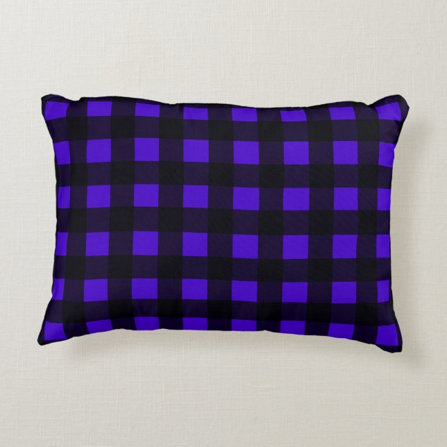 Coussins Décoratifs Buffle Bleu Grande Plaid (Dos)