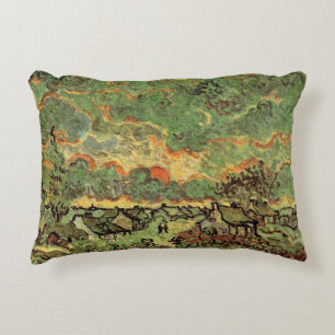 Coussins Décoratifs Cabanes de cyprès de Van Gogh Réminiscence du Nord
